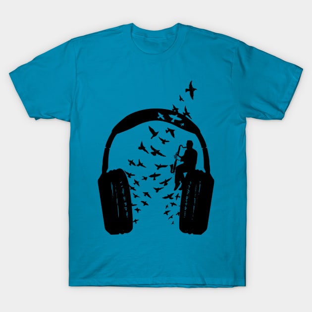 Headphone Bass clarinet T-Shirt by barmalisiRTB